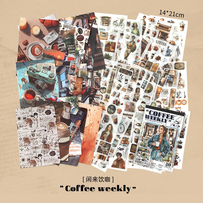 مجلة الملصقات الكبيرة COFFEE WEEKLY