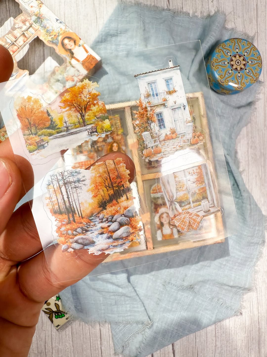 صندوق 100 ملصق 🍂✨ نسخة الخريف