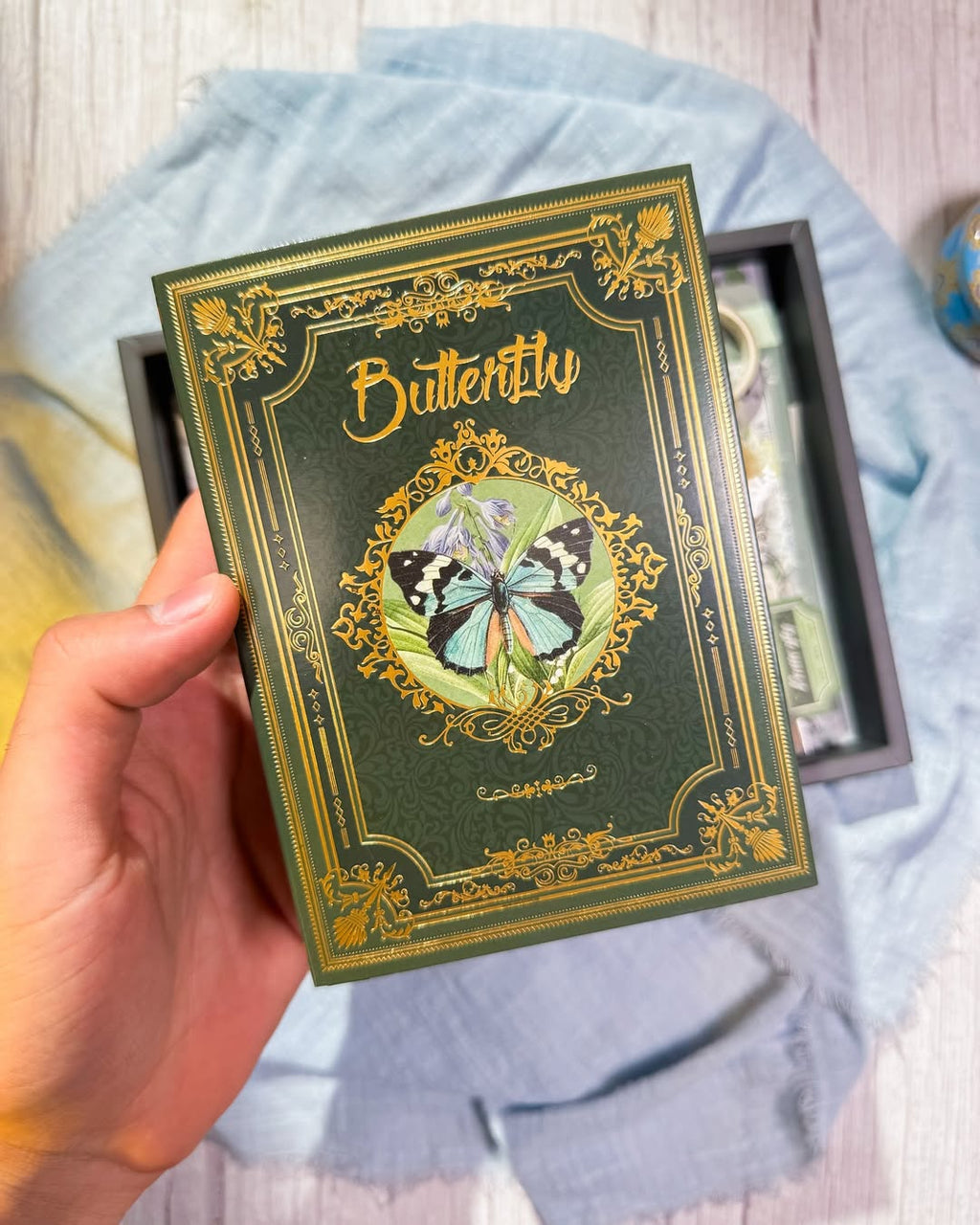 ✨🍃 صندوق الجورنال الشامل 🍃✨  نسخة الفراشة الخضراء 🦋💚