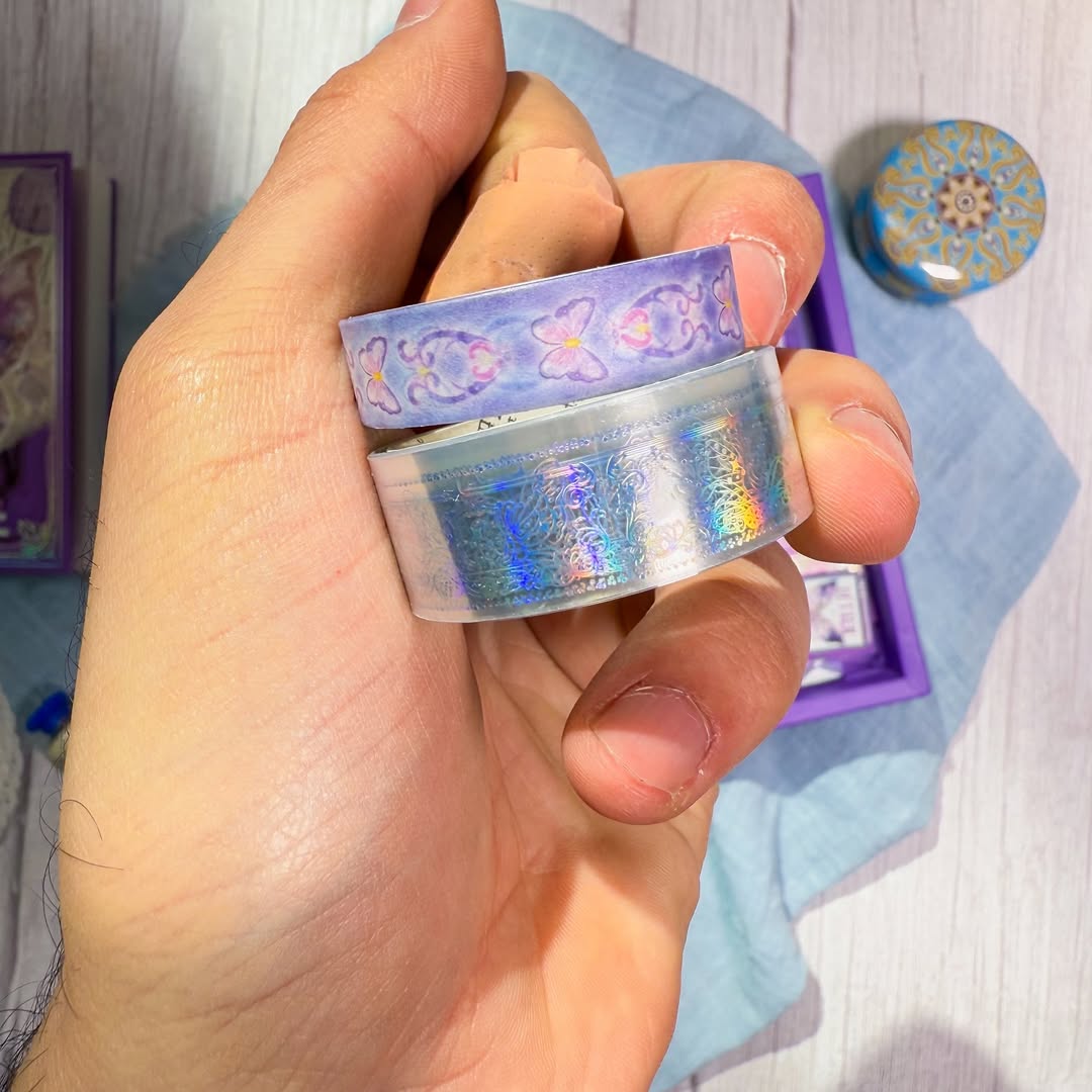 💜✨ صندوق الجورنال الشامل ✨💜  نسخة الفراشات البنفسجية 💜☂️