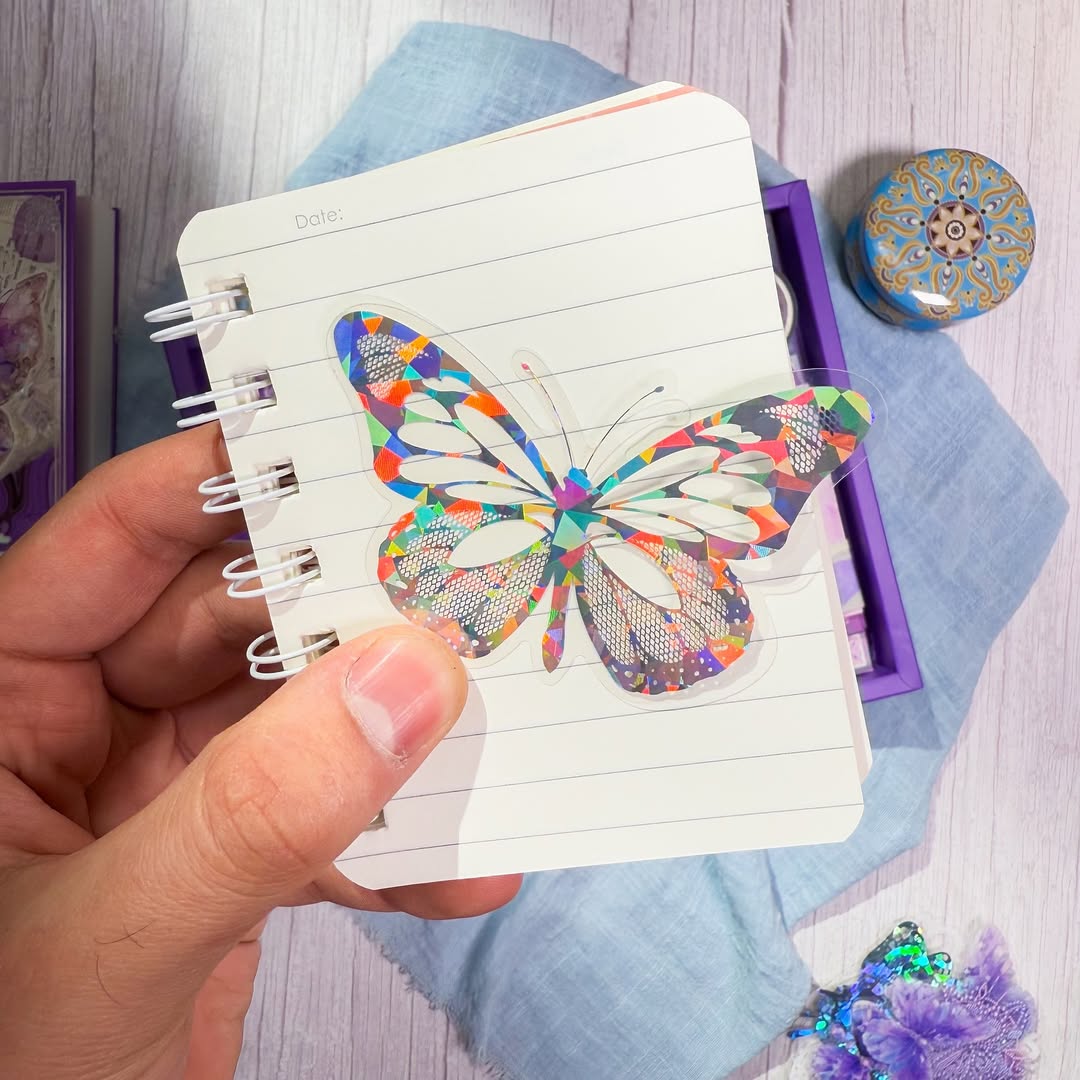 💜✨ صندوق الجورنال الشامل ✨💜  نسخة الفراشات البنفسجية 💜☂️