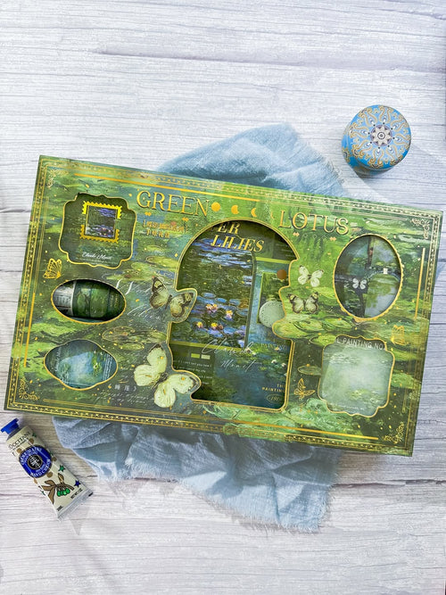 ✨💚 صندوق الجورنال الكبير 💚✨ لوحات مونيت الخضراء 🍃✨