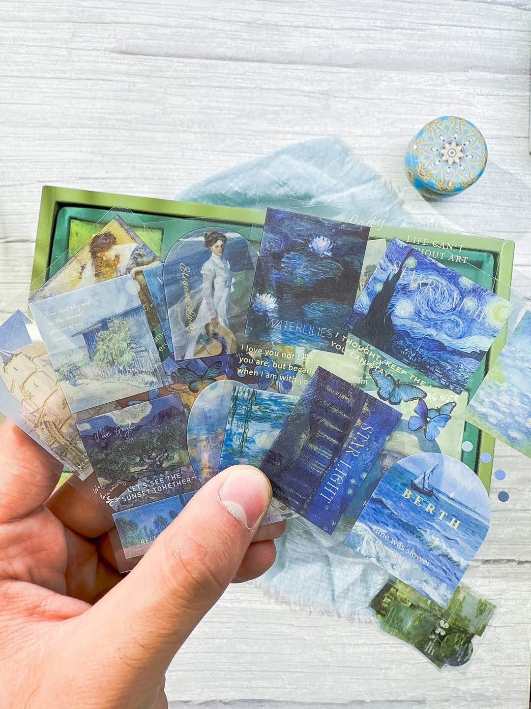 ✨💚 صندوق الجورنال الكبير 💚✨ لوحات مونيت الخضراء 🍃✨