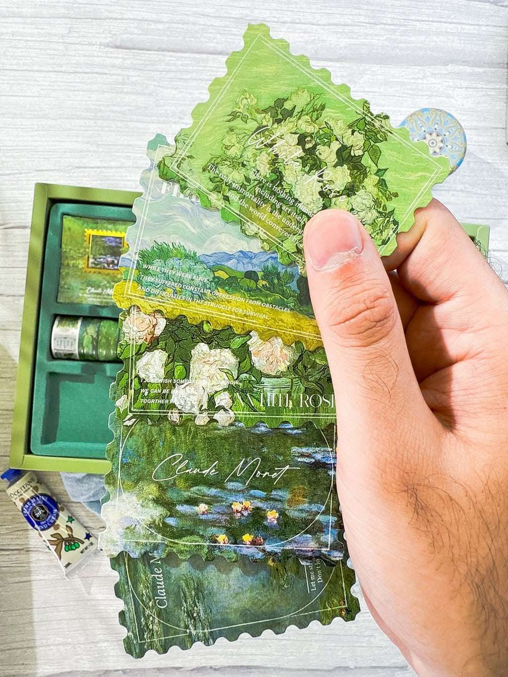 ✨💚 صندوق الجورنال الكبير 💚✨ لوحات مونيت الخضراء 🍃✨