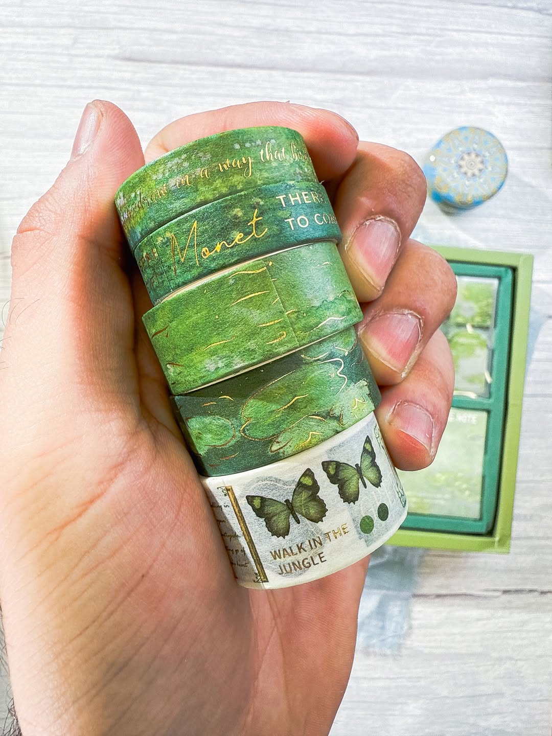 ✨💚 صندوق الجورنال الكبير 💚✨ لوحات مونيت الخضراء 🍃✨