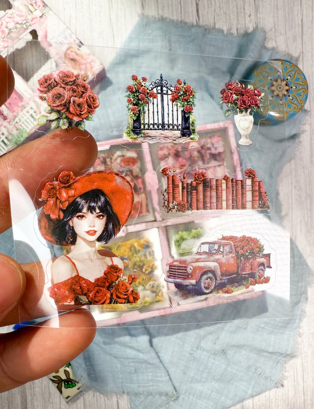 ✨💐 صندوق 100 ملصق 💐✨  نسخة نسيم الربيع 🌸