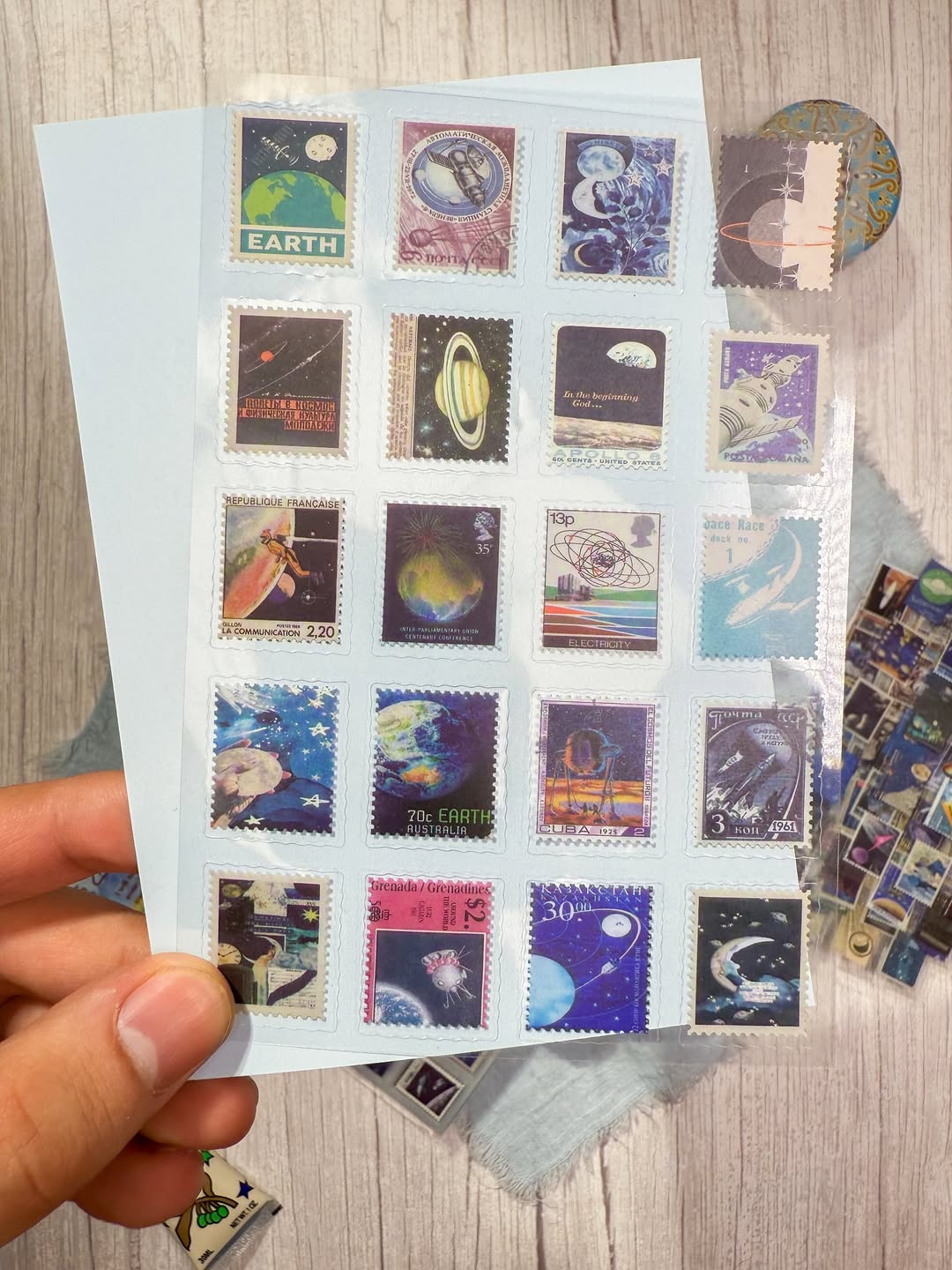 ✨🌌 طوابع لاصقة 🌌✨  نسخة طوابع الفضاء 🌘✨