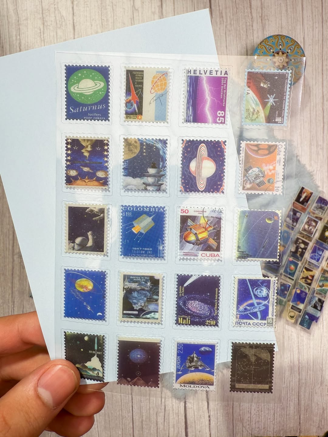 ✨🌌 طوابع لاصقة 🌌✨  نسخة طوابع الفضاء 🌘✨