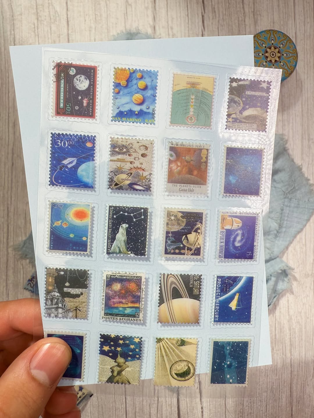 ✨🌌 طوابع لاصقة 🌌✨  نسخة طوابع الفضاء 🌘✨