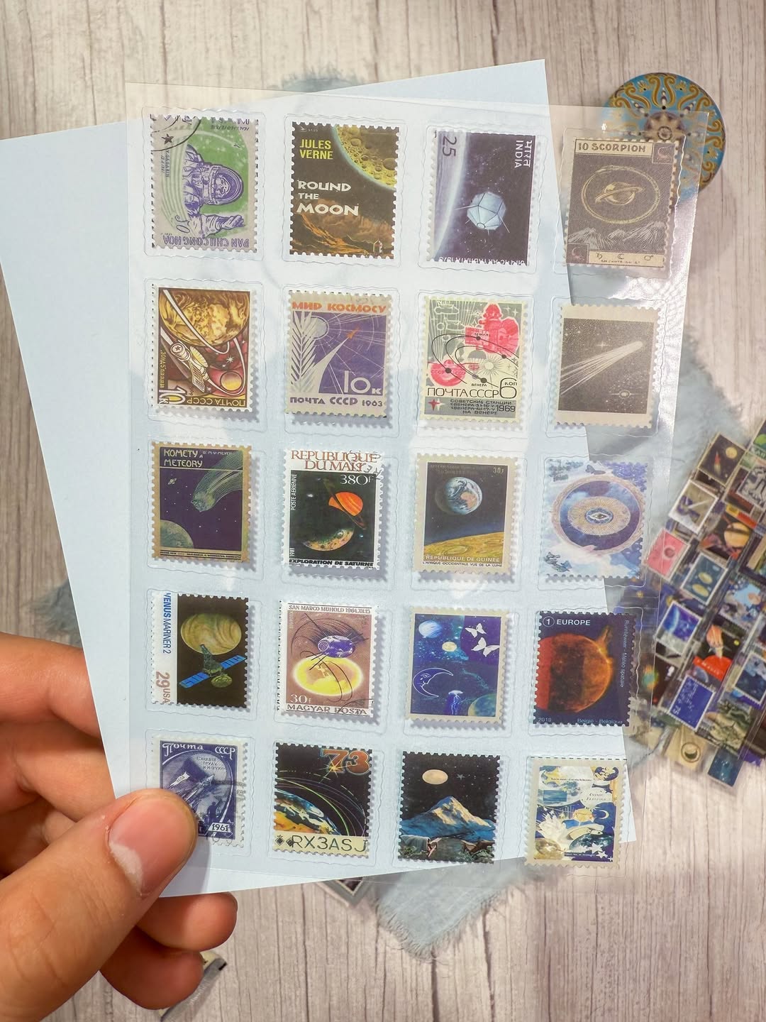 ✨🌌 طوابع لاصقة 🌌✨  نسخة طوابع الفضاء 🌘✨