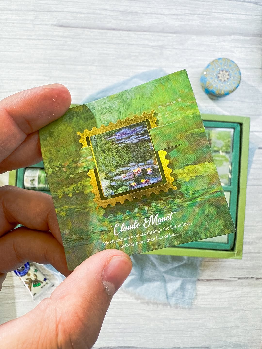 ✨💚 صندوق الجورنال الكبير 💚✨ لوحات مونيت الخضراء 🍃✨