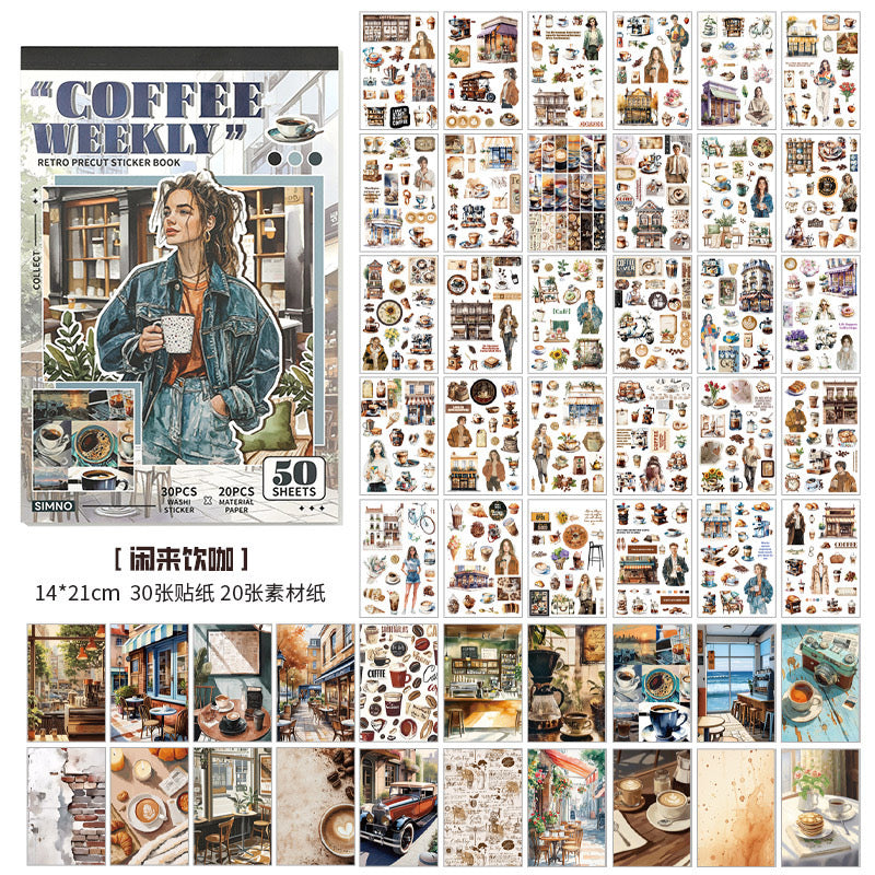 مجلة الملصقات الكبيرة COFFEE WEEKLY
