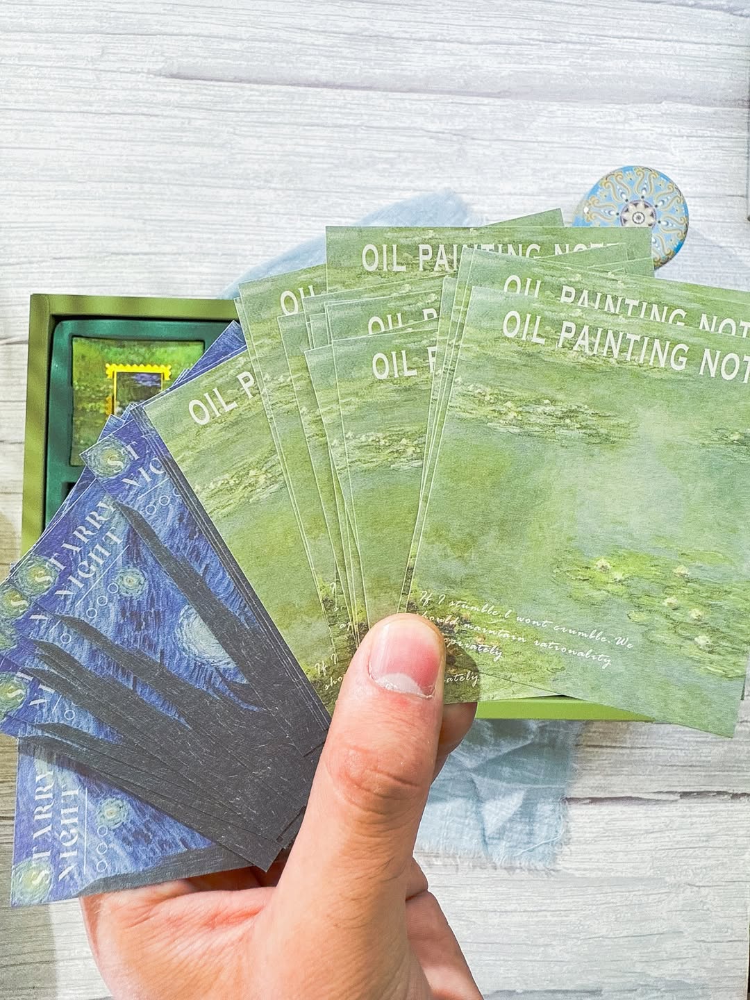 ✨💚 صندوق الجورنال الكبير 💚✨ لوحات مونيت الخضراء 🍃✨