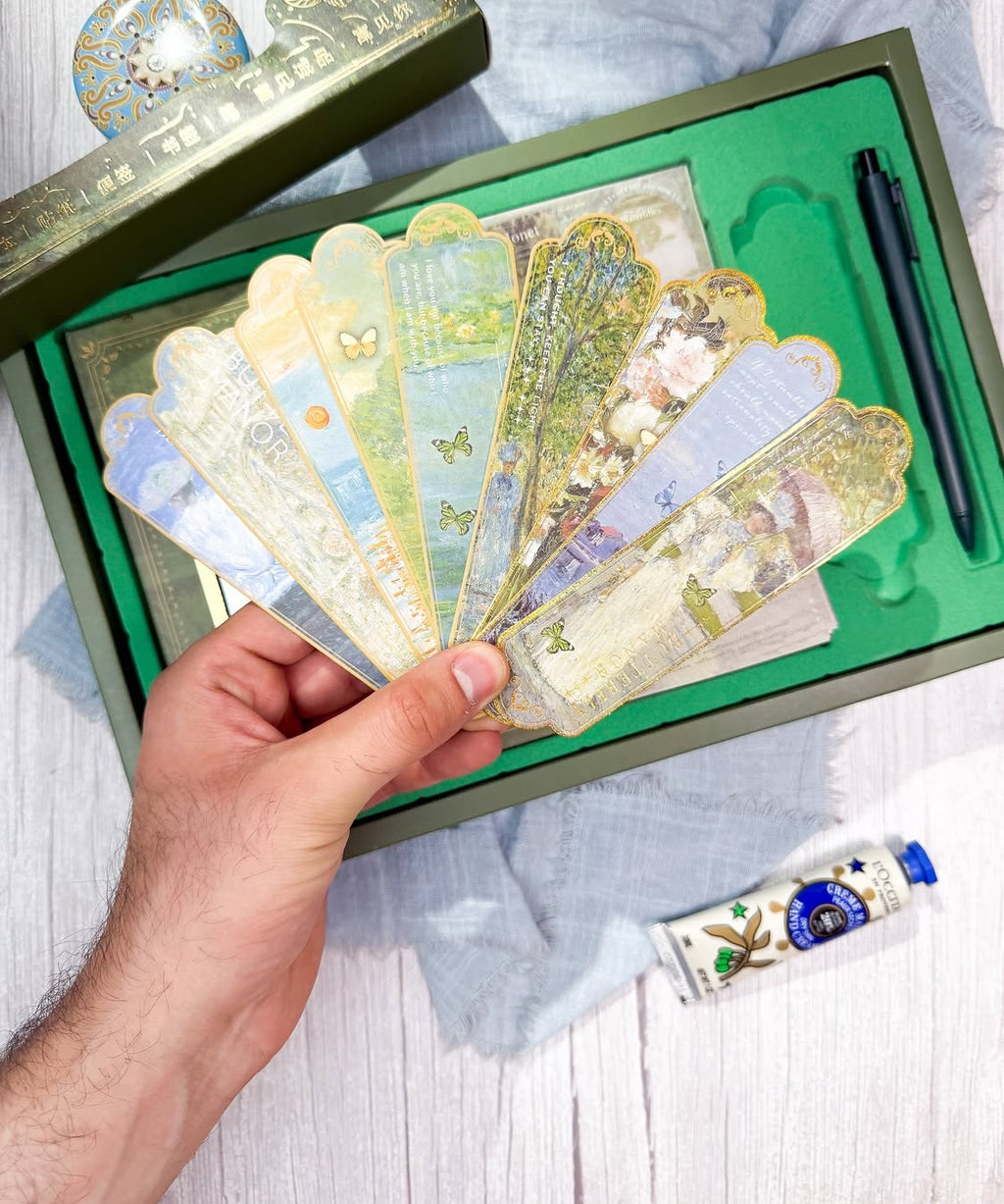 ✨🦋 صندوق الجورنال الكبير 🦋✨  نسخة الفراشة الخضراء 🌿💚