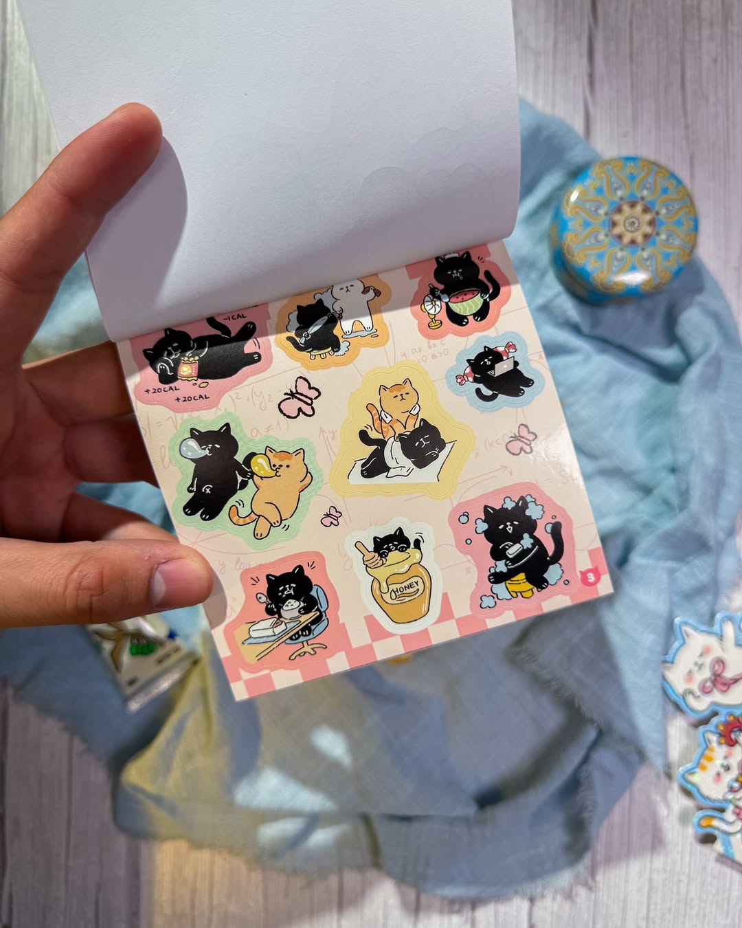 ✨🐈 دفتر ملصقات Lucky cat 🐈✨