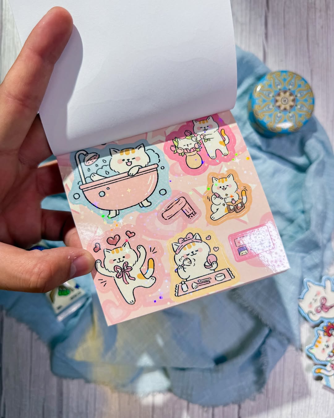 ✨🐈 دفتر ملصقات Lucky cat 🐈✨