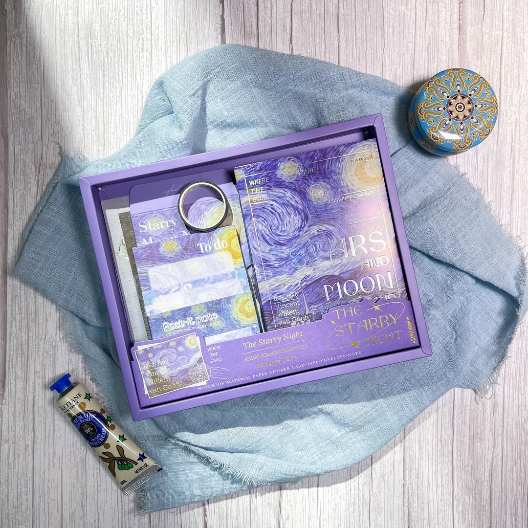 ✨ صندوق الجورنال الشامل✨  ✨💜 نسخة Starry Night 💜✨