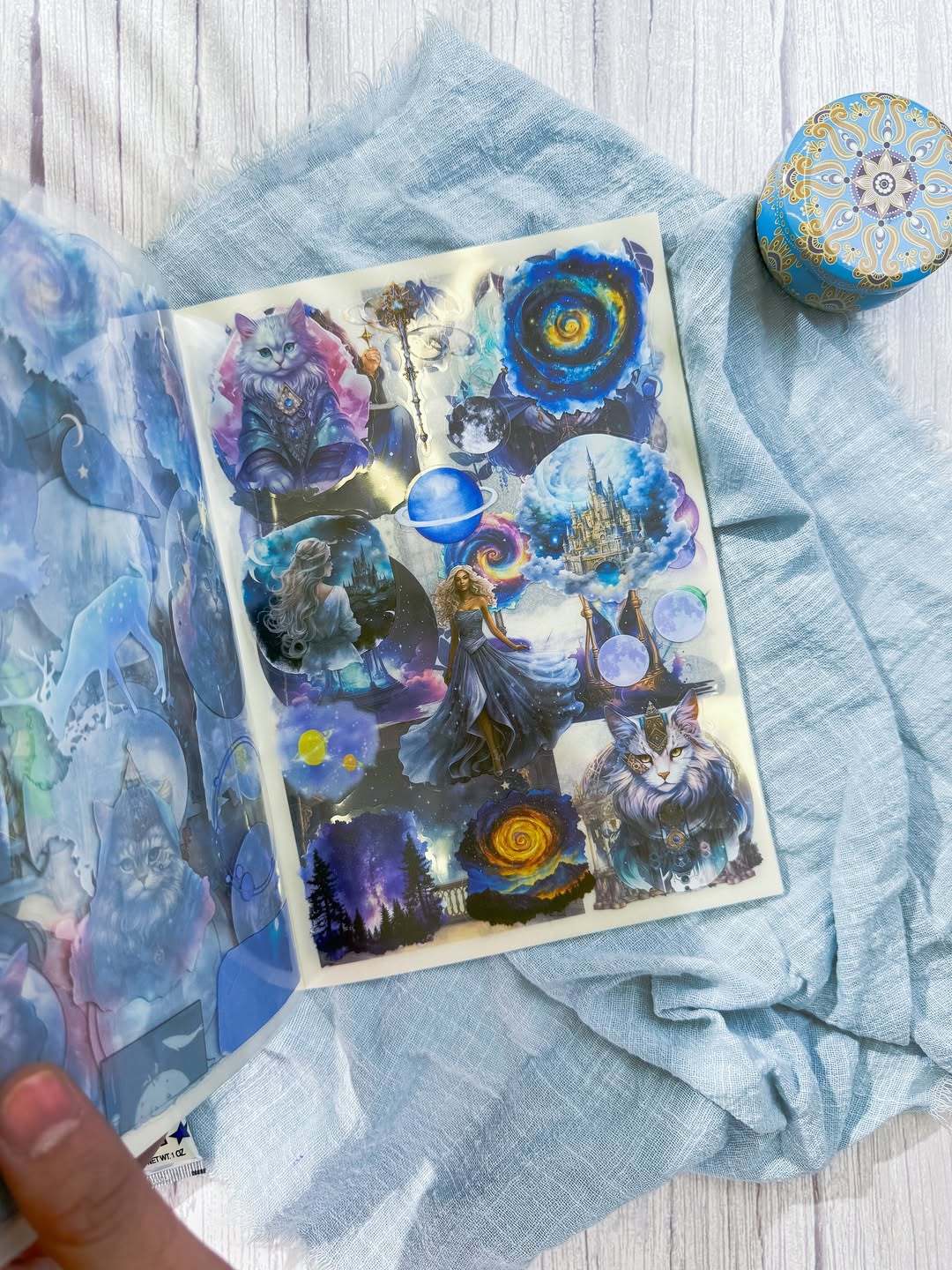 ✨💙 مجلة الملصقات 💙✨ نسخة أسرار عالم نبيولا 🌒💫✨