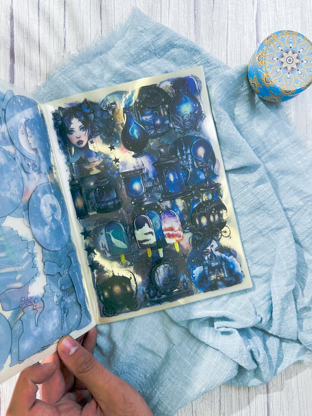 ✨💙 مجلة الملصقات 💙✨ نسخة أسرار عالم نبيولا 🌒💫✨