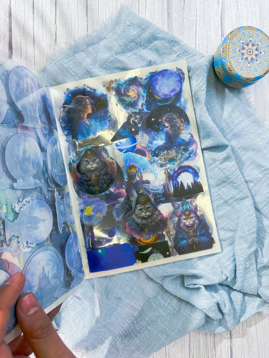 ✨💙 مجلة الملصقات 💙✨ نسخة أسرار عالم نبيولا 🌒💫✨