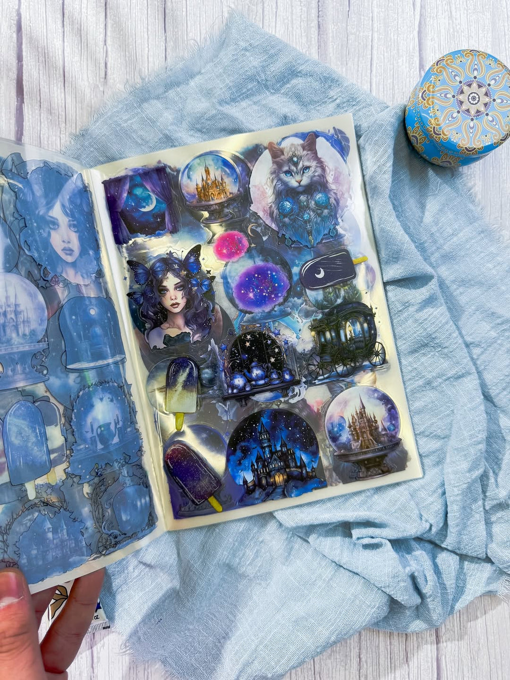 ✨💙 مجلة الملصقات 💙✨ نسخة أسرار عالم نبيولا 🌒💫✨